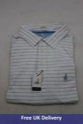 Johnnie-O Neese Striped Polo, Gulf Blue, XXL