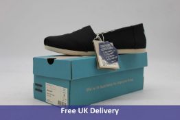 Toms Alpargata Heritage Canvas Slippers, Black, UK 6