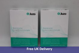 Two Sets of Juzo Adventure Closed Toes Compression Therapy Stockings, Black Pepper, Size IV/L