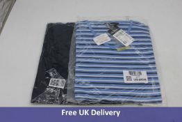 Five Ulla Popken Tops to include 1x V Round Neck A Line Fit Stretch Tee, Navy Blue, EU 46/48, 1x V