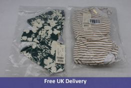 Watercult Women's Bikini Top White Honey And Bottoms Green/White Honey Set, US Size 10D