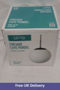 Nielsen Chicago Café Pendulum Ceiling Light, Opal/Black
