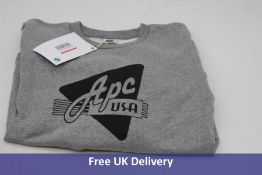 USA Men's Sweatshirt Grey Size S