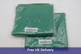 Two LA Linen 18-Pack Polyester Poplin Napkin, 18-Inch, Green