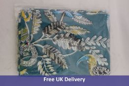 Curtain With Birds On It In, Blue, Length, 138cm x 220cm Width