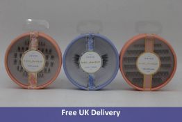 Sweed Nikki Makeup Lashes Collection to include 1x No Lash Lash Black, 1x Nikki Cluster Black and 1x