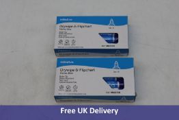 Ten Packs Of Ten Initiative Drywipe and Flipchart Marker Blue