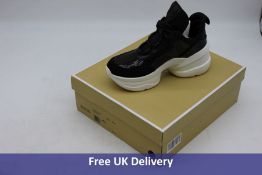 Michael Kors Liv snakeskin-print wedge Women's trainers, Black, UK 8