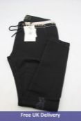 Men's Silk Silk Deluxe Low Rise Denim Bottoms, Black, Size XL/UK 36