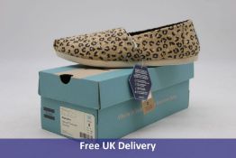 TOMS Alpargata Natural Textured Slippers, Cheetah, UK 6