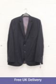 Simon Jersey Dark Navy Qualitas Two Button Jacket, Size 46