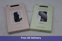 Two Pairs of Swedish Stockings, Black, 1x 20 Denier Small and 1x 30 Denier Medium