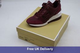 Michael Kors Liv snakeskin-print wedge Women's trainers, Dark Berry, UK 8