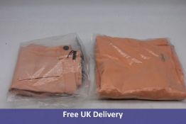 IKKS Kid's Hoodie and Matching Cargo Shorts, Washed Out Orange, 10 years