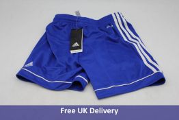 Fifteen Adidas Men's Squad 17 Shorts, UK 9-10Yrs, 14x Blue/White, 1x Black