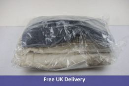 Eight Move Towels to Include 6x Beige, 50 x 100 cm, 1x Grey, 60 x 110 cm and 1x Guest Towel, White