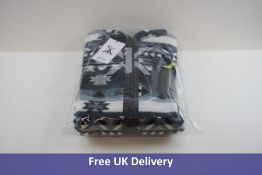 OnePiece Men's Aztec Print Fleece Jumpsuit, Black and White, Size M