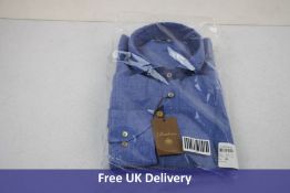 Stenstroms Men's Slimline Sport Linen Shirt, Blue, Size M