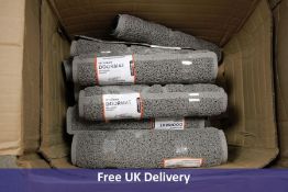 Fifteen Nicoman Heart Embossed Shape Door Mats, Grey