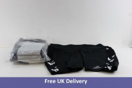 Four adidas Women's Running Celebration Own The Run Tights, Black and White, Size XXXL