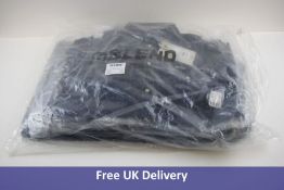 Six Blend Men's Denim Shirts to Include Sizes 1x S, 1x M, 2x L, 1x XL and 1x XXL, Blue