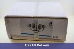 Monika Mudler Rosalind Wheeler Katia 6 Light Shaded Chandelier, Grey and Black