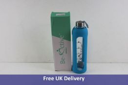 Twenty Five Be Active Glass Water Bottles, Blue, 1 Litre