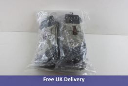 Four pairs of Falke Lodge Homepad Slipper Socks with Anti Slip, Grey, UK 8.5-9.5