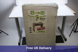 Samblo Sora Melamine Desk, 90 cm Wide with Fixed Shelf