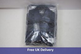 Six Mean Bird Motorcycle Roll Free Long Sleeve Check Shirts, Blue and Black, Size M