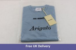Axel Arigato Script Logo Tee, Blue, Size XS