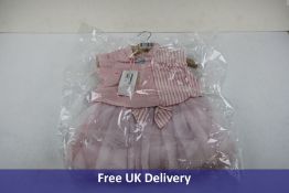 Lapin House Candy Print Two Part Shirt Tulle Dress, Pink, Age 3 Years