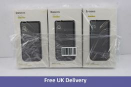 Six Baseus Wireless Charge Power Banks, Lightning 4000 mah, Silver