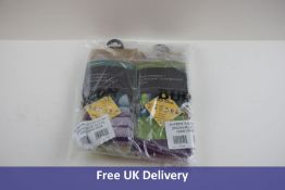 Two Burton Women's Performance Lightweight Compression Socks, Green Blue Slate, Size S-M