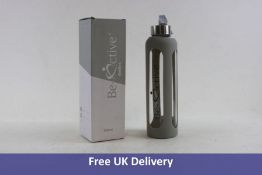 Thirty Be Active Glass Water Bottles, Grey, 550 ml