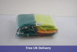 Twenty Uni New Essential Cotton Wash Mitts, 15 x 20 cm, to Include 12x Emerald, 3x Ruby, 3x Apple an