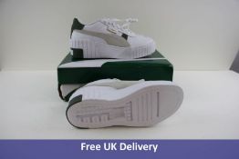 Puma Women's Cali Wedge Mix Trainers, White and Thyme, UK 6