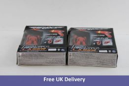 Two Air Hogs Zero Gravity Laser Racers, Red. Box damaged