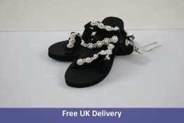 Arizona Love Women's Pearl Sandals, Black and White, UK 6