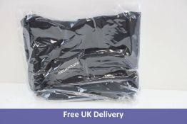 Patchwerk Women's Straight Leg Pleated High Rise Trousers, Black, Size S