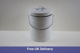 Four Cooler Kitchen Counter Compost Bins, White