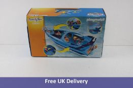 Playmobil 70630 Family Fun Park Blue Yacht Boat with Jet Ski & Family Figures