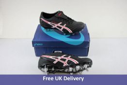 Asics Men's Lethal Warno St2 Football Boots, Black and Classic Red, UK 10.5