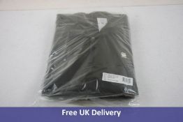 Two G Star Raw Men's Canyon Ribbed Half Zip Tops, Asfalt Black, Size XL