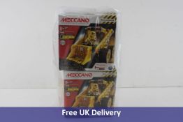 Four Meccano 6043090 Construction Game Bulldozer Building Sites