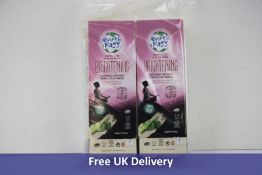 Two Packs of 12 Earth Kiss Inspirations Brightening Organic White Clay with Aloe Vera Face Masks