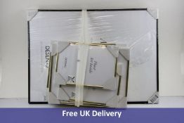 Six Desenio Picture Frames to Include 1x 50x70 CM, Black, 3x 30x40 CM, Gold and 2x 21X30 CM, Gold