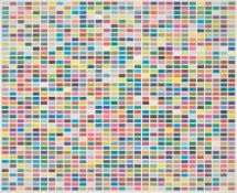 Gerhard Richter. ”Farbfelder. 6 Anordnungen von 1260 Farben (Rot-Gelb-Blau)”. 1974