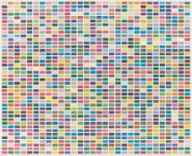 Gerhard Richter. ”Farbfelder. 6 Anordnungen von 1260 Farben (Gelb-Blau-Rot)”. 1974