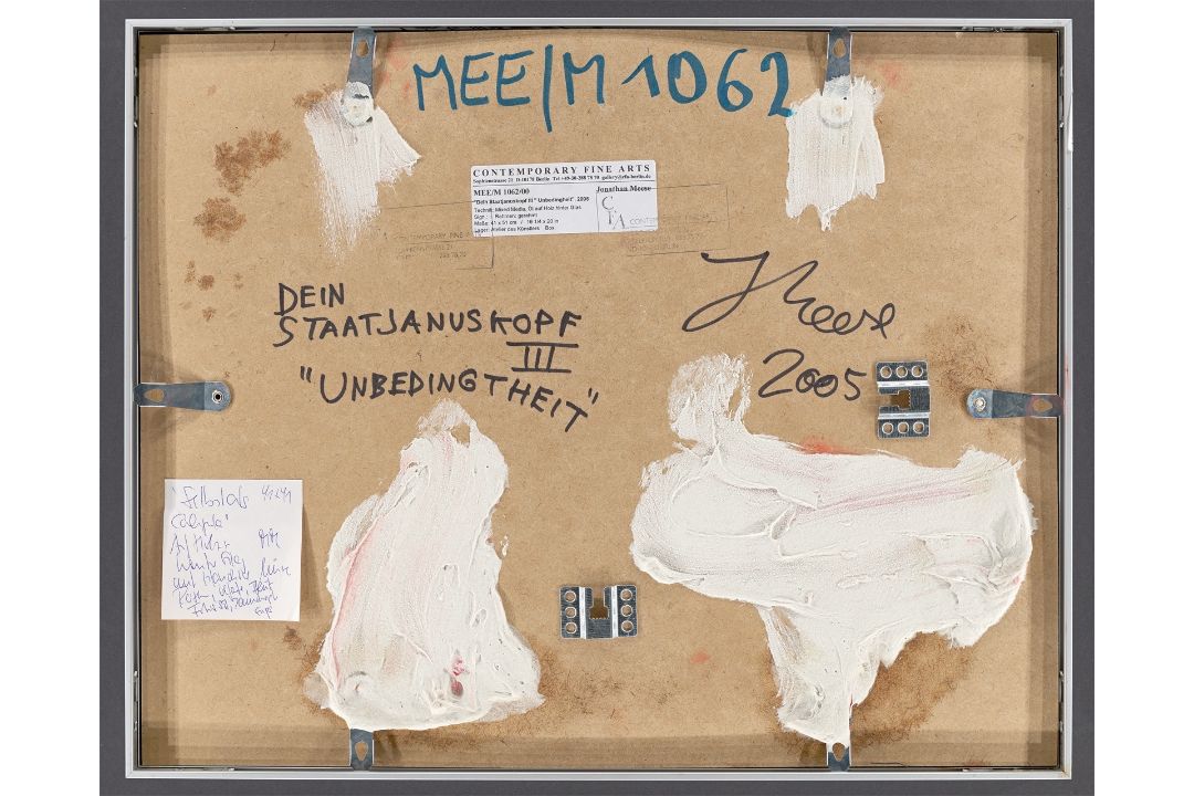 Jonathan Meese. „DEIN STAATJANUSKOPF III „UNBEDINGTHEIT“. 2005 - Bild 2 aus 3